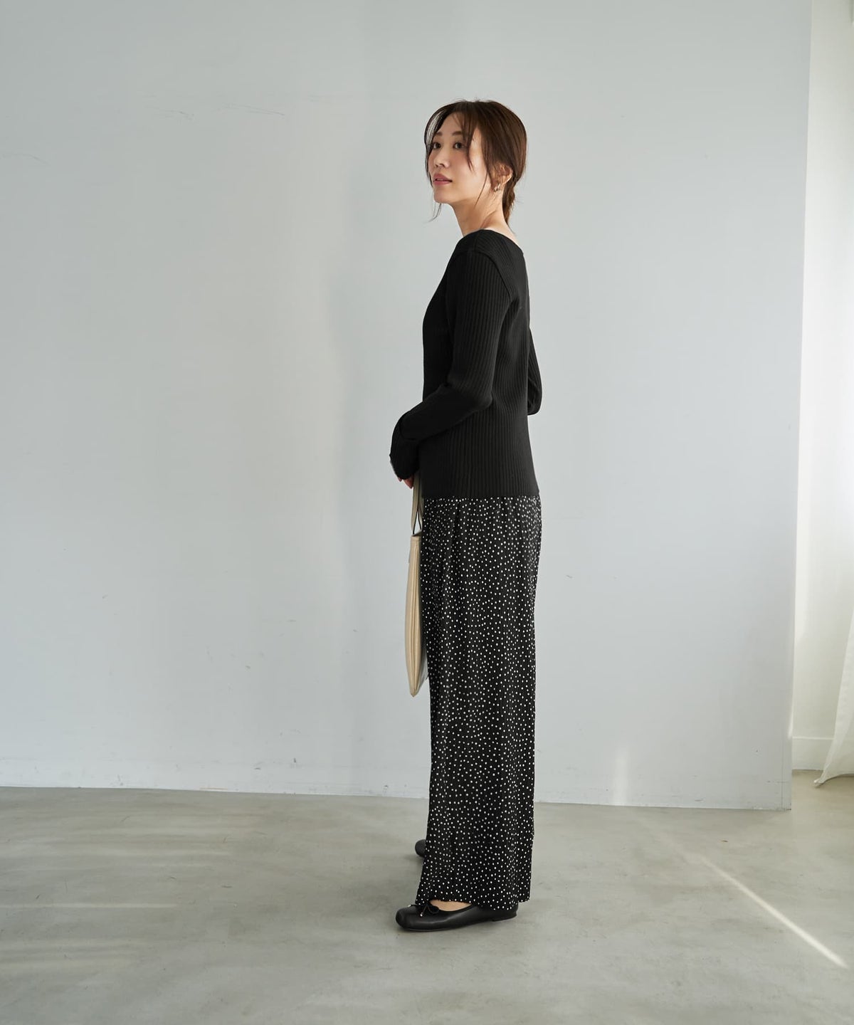 着用イメージ 166cm ブラック