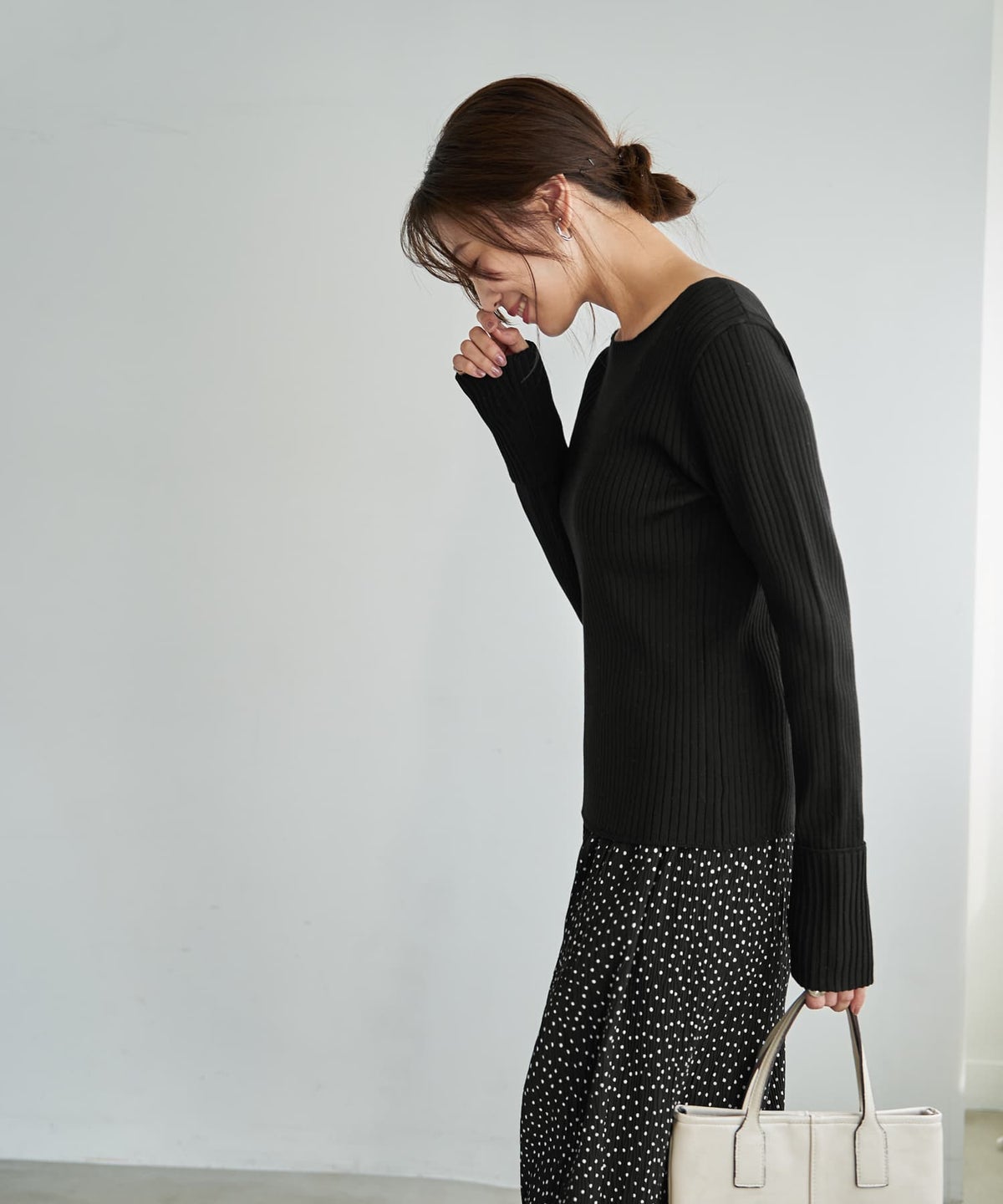 着用イメージ 166cm ブラック