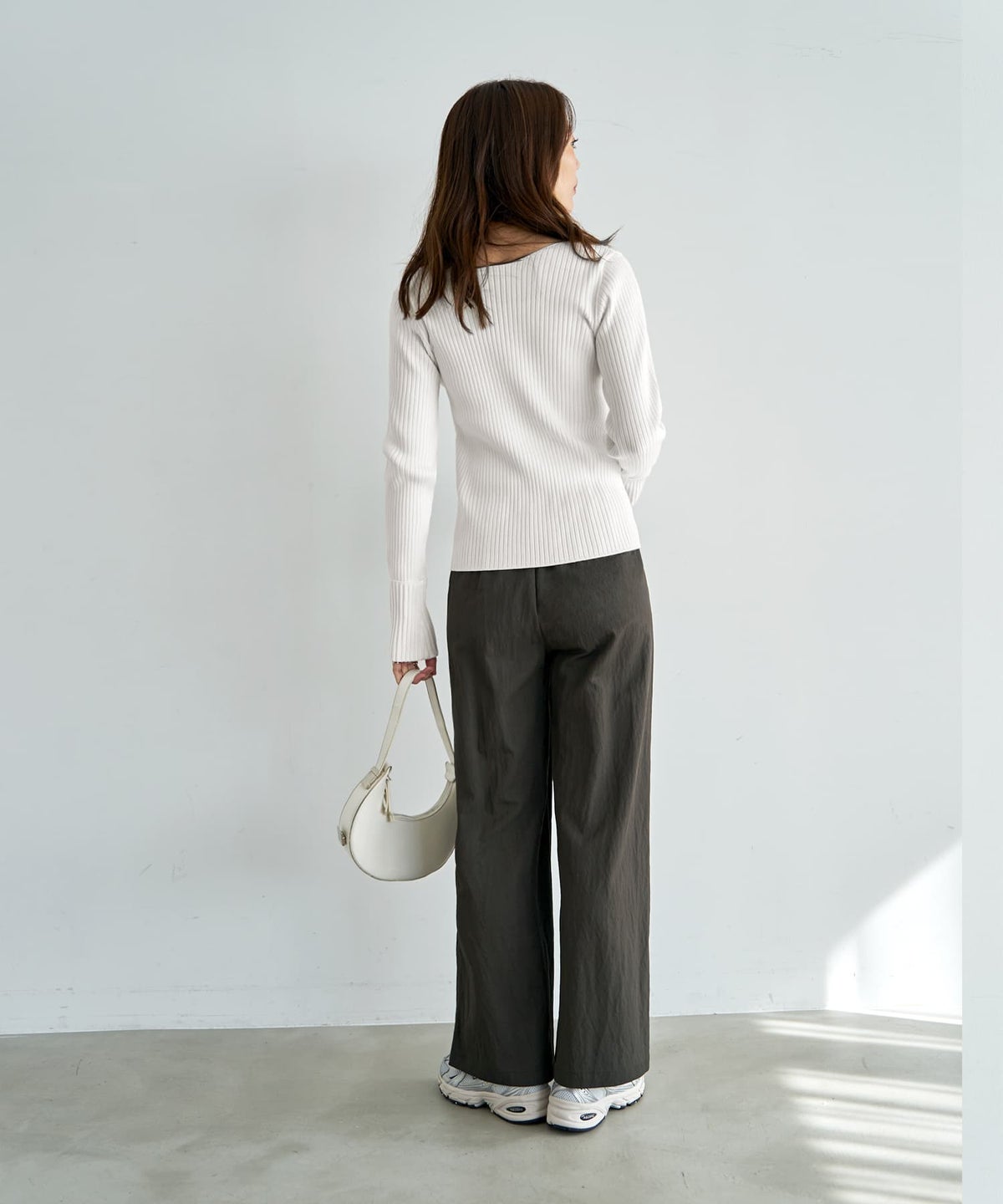 着用イメージ 166cm ホワイト