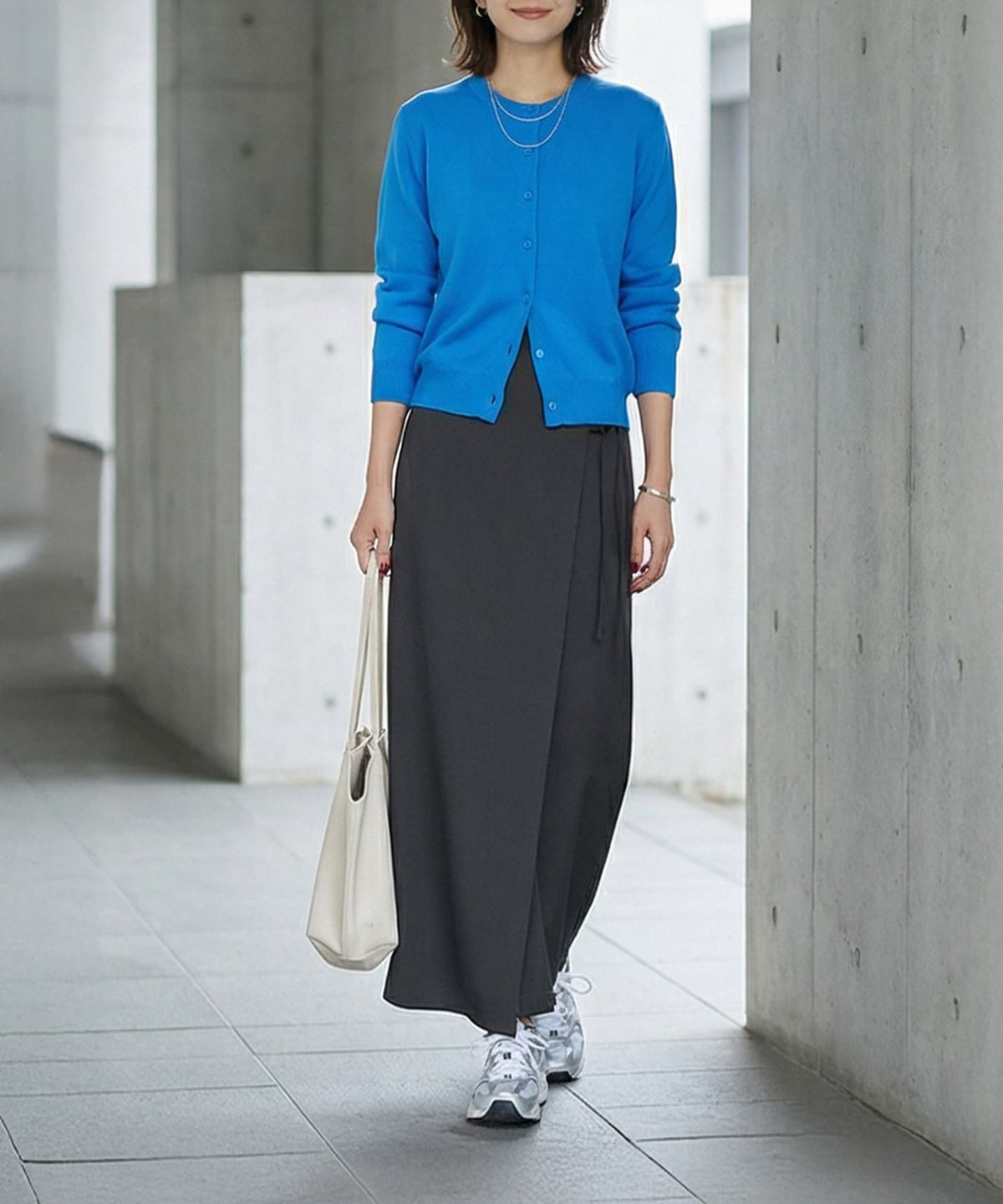 着用イメージ 163cm ブルー