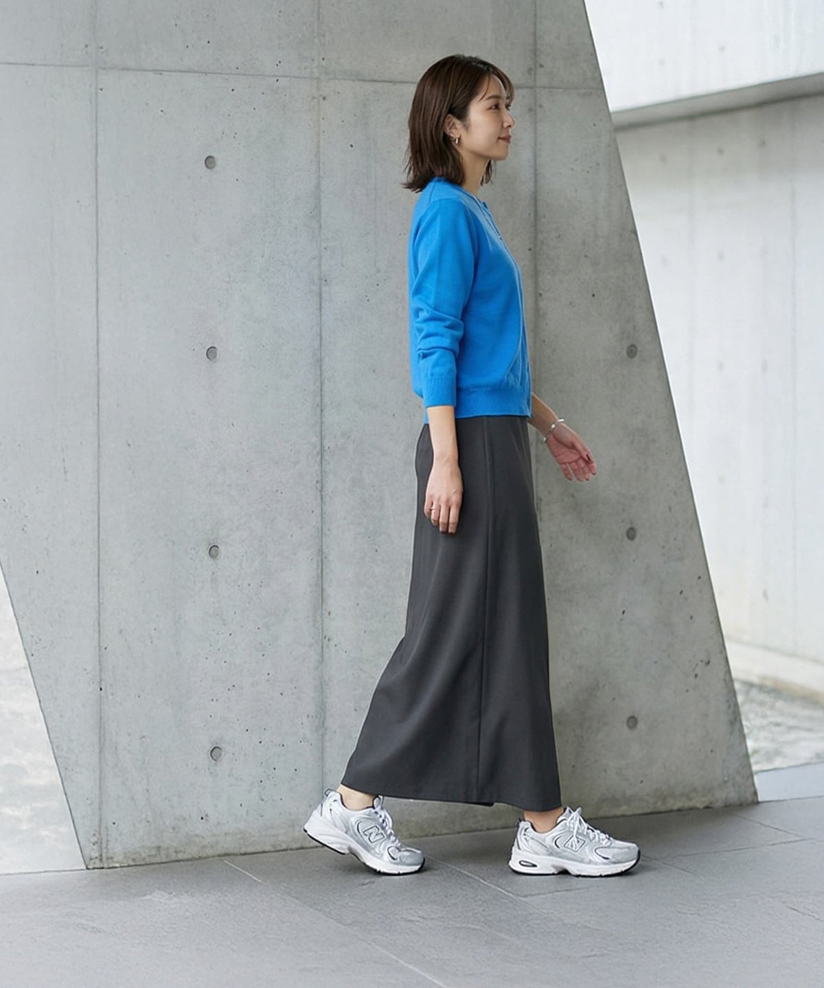 着用イメージ 163cm ブルー