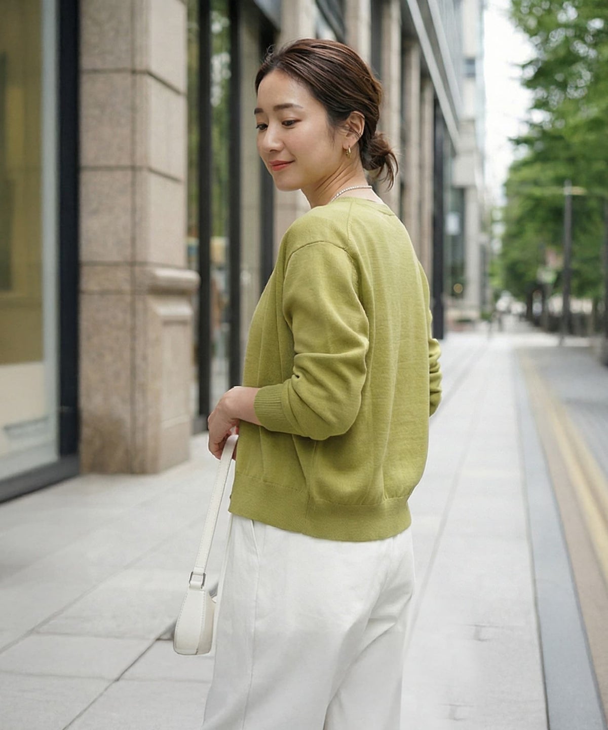 着用イメージ 163cm ライムグリーン