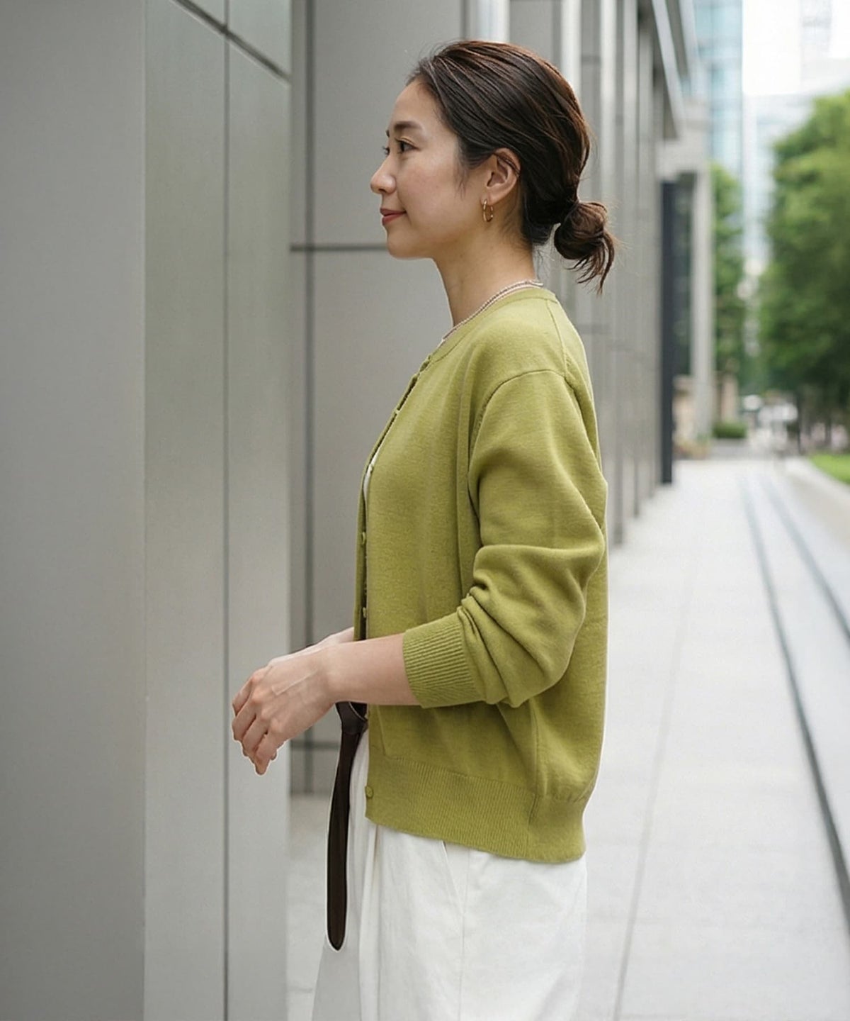 着用イメージ 163cm ライムグリーン