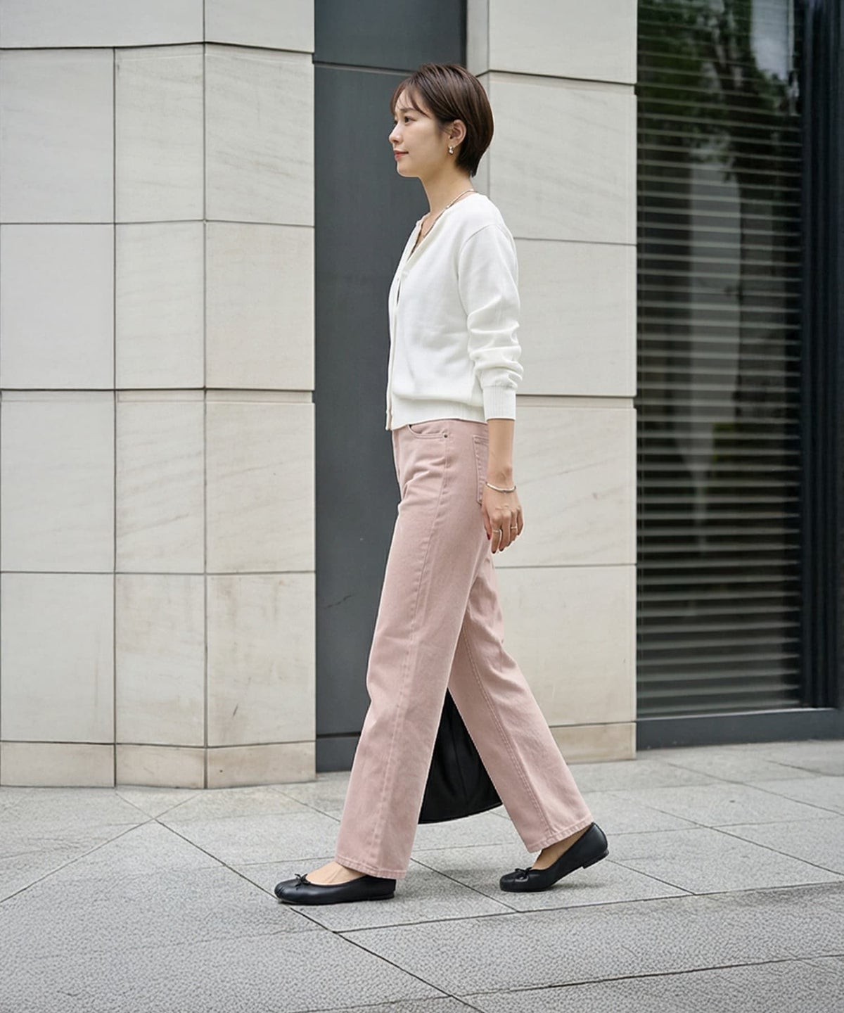 着用イメージ 163cm ホワイト