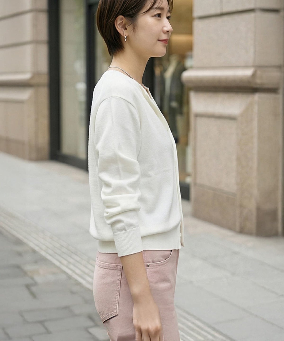 着用イメージ 163cm ホワイト