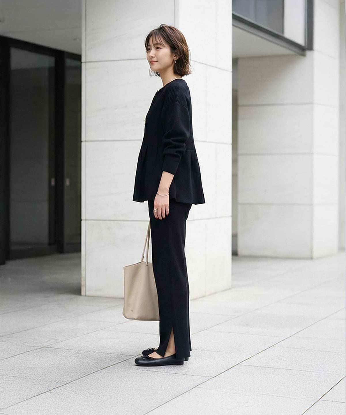 着用イメージ 163cm ブラック