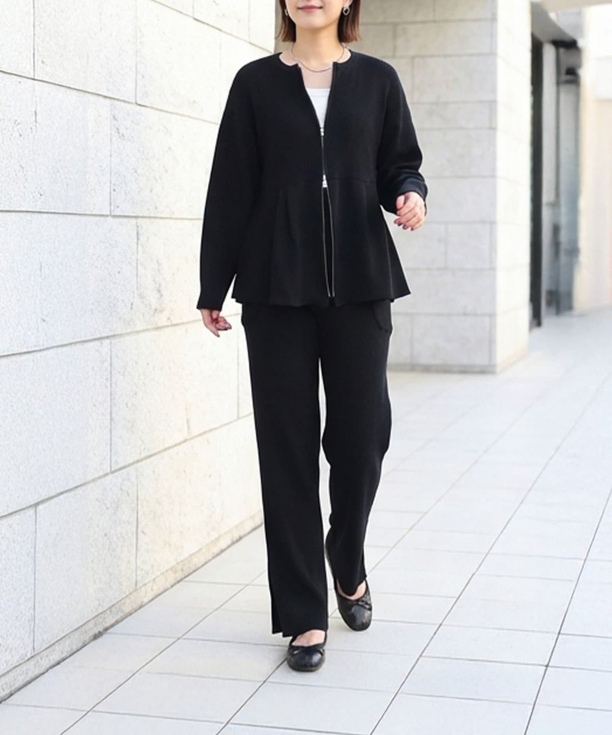 着用イメージ 163cm ブラック