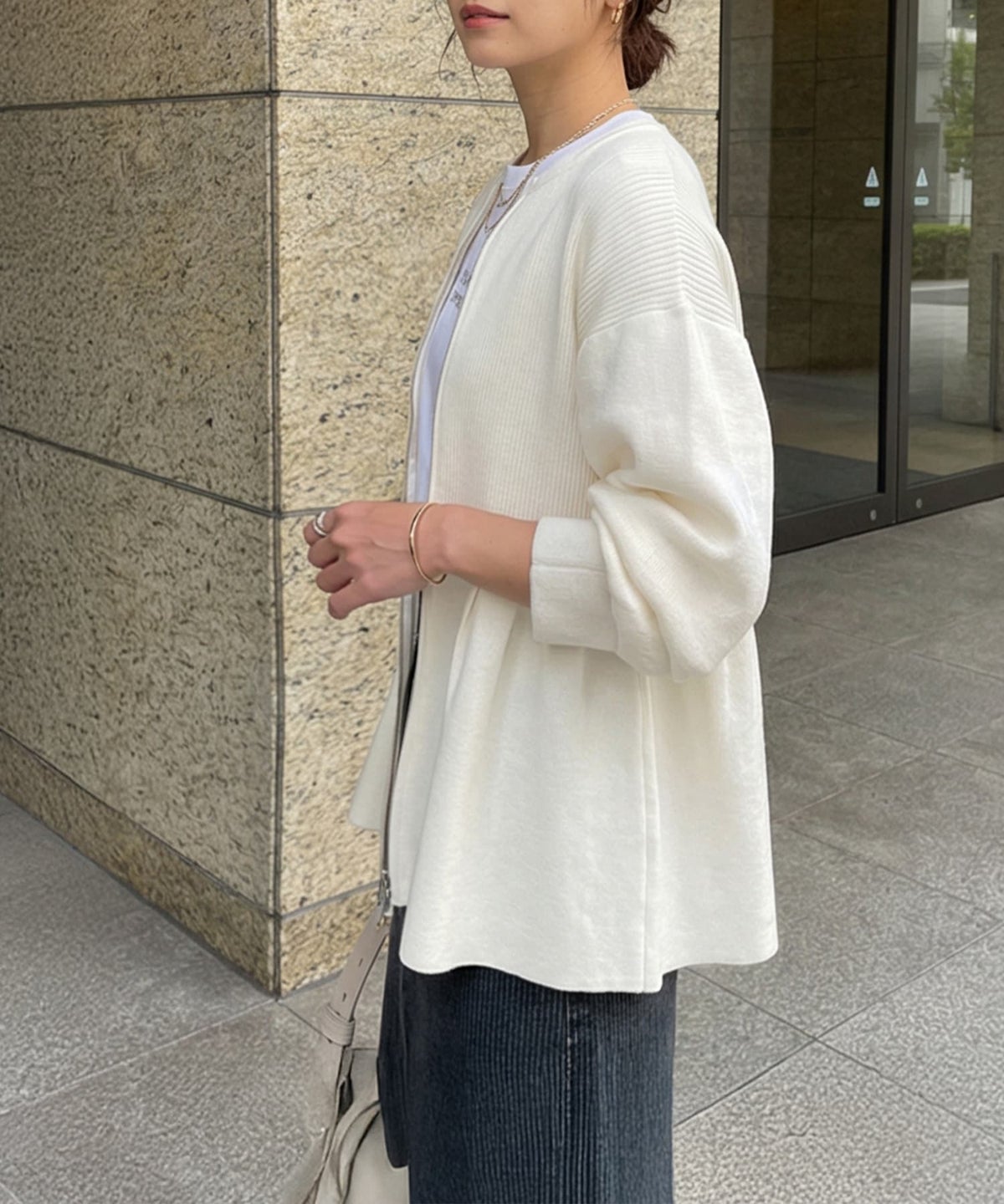 着用イメージ 163cm ホワイト