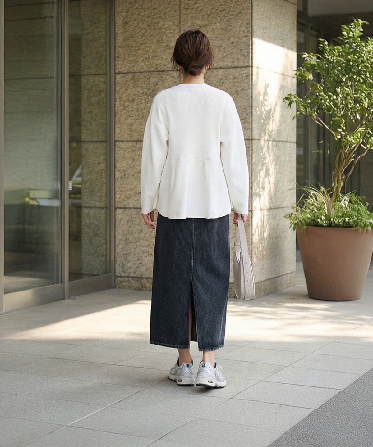 着用イメージ 163cm ホワイト