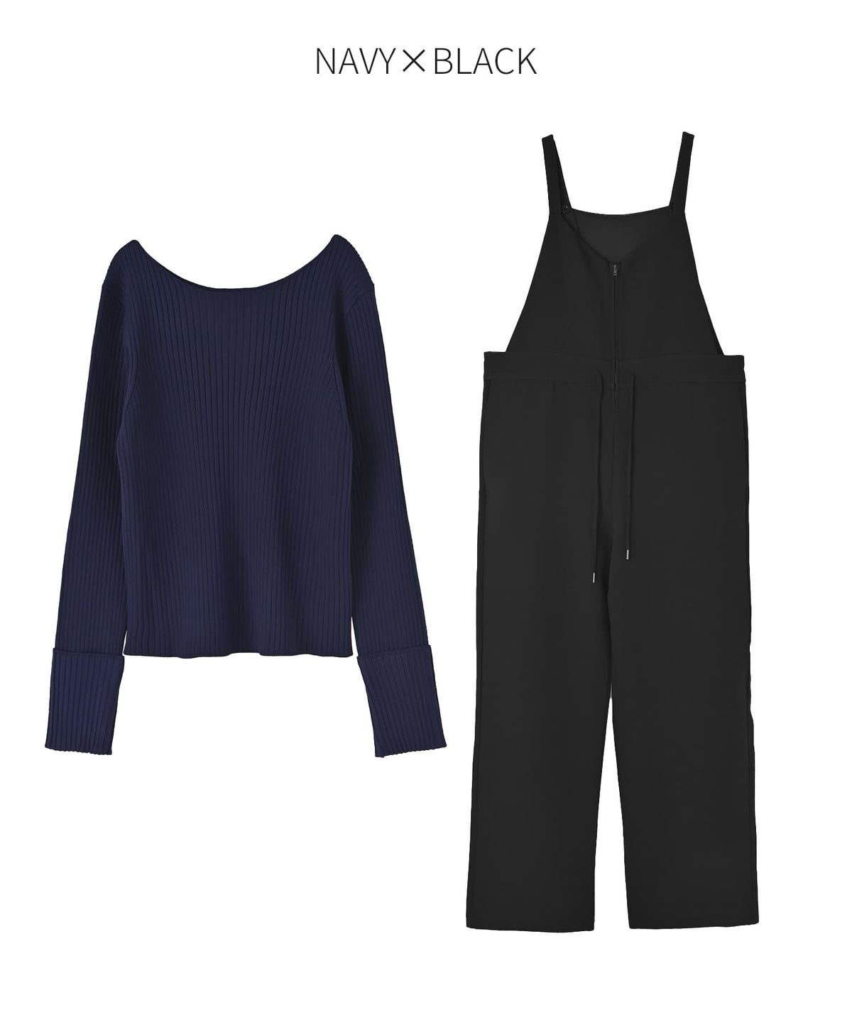 ネイビー×ブラック