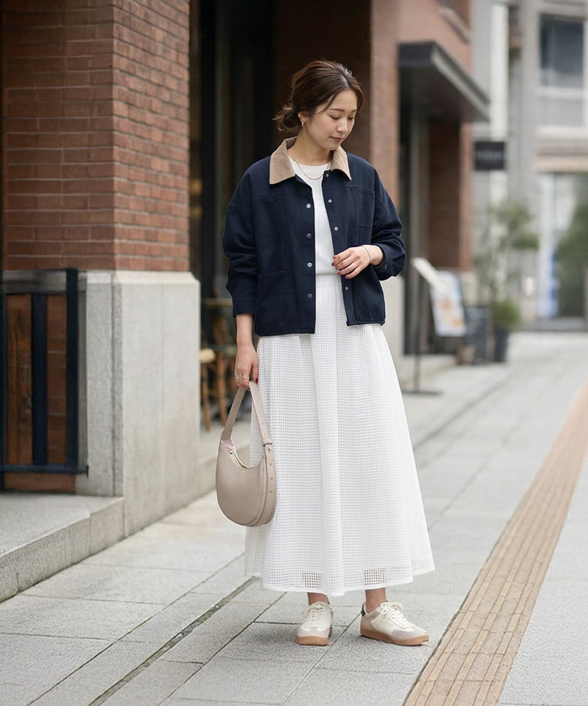 着用イメージ 163cm ネイビー