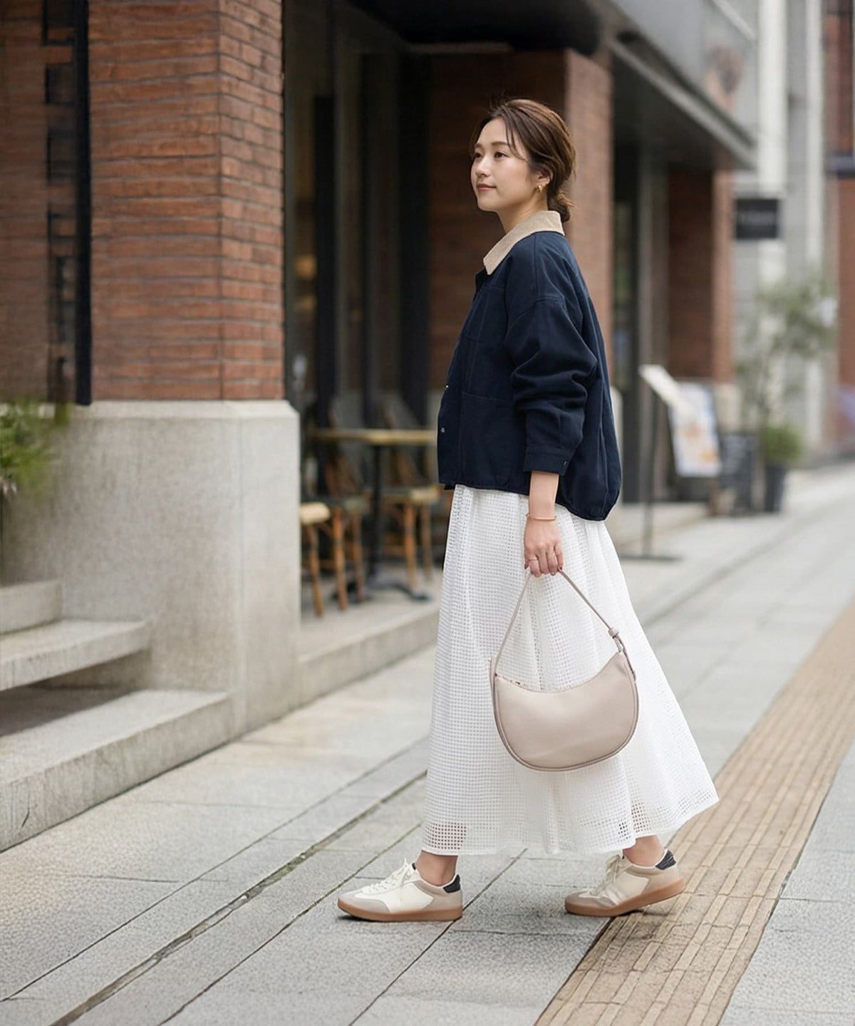 着用イメージ 163cm ネイビー