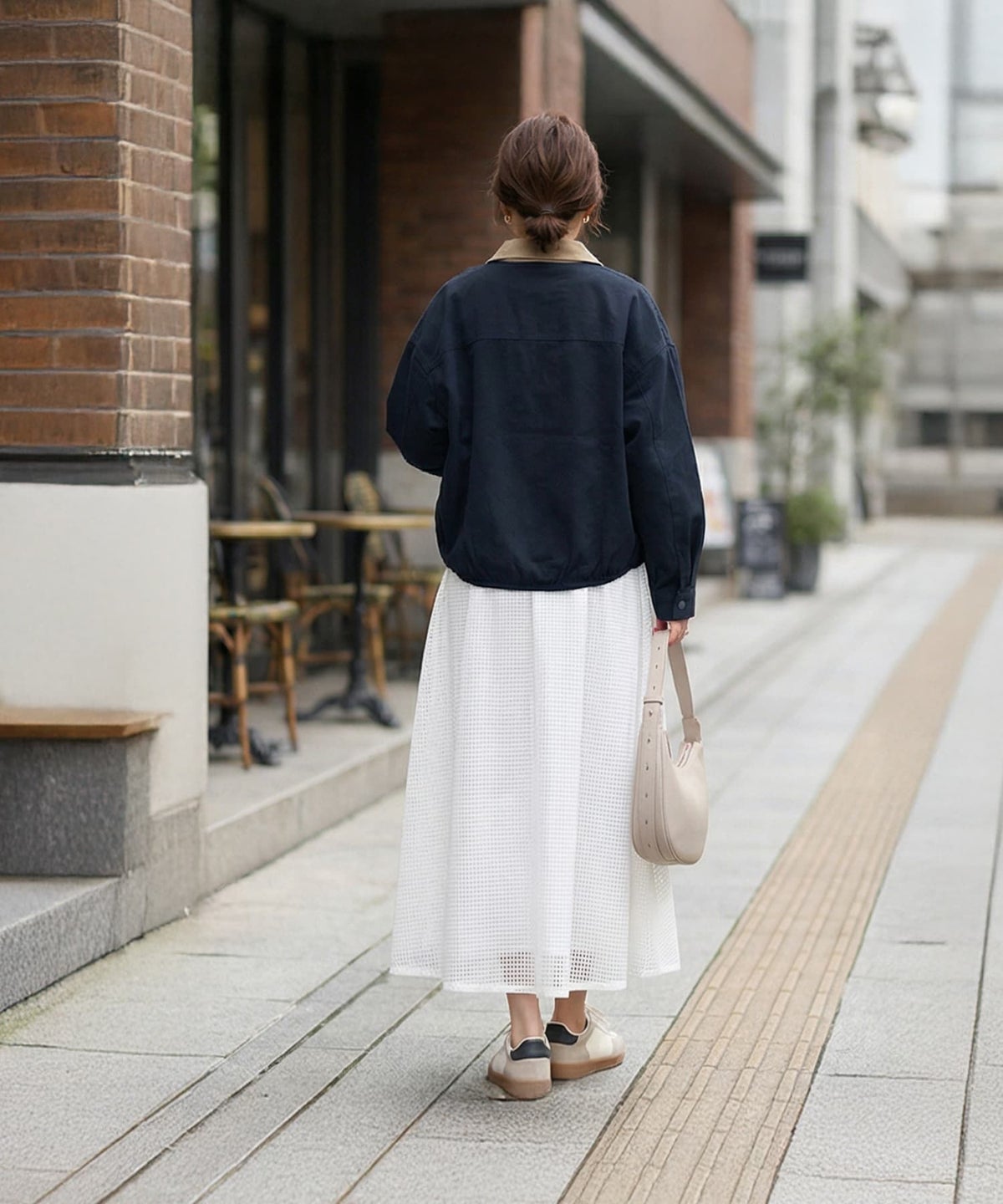 着用イメージ 163cm ネイビー