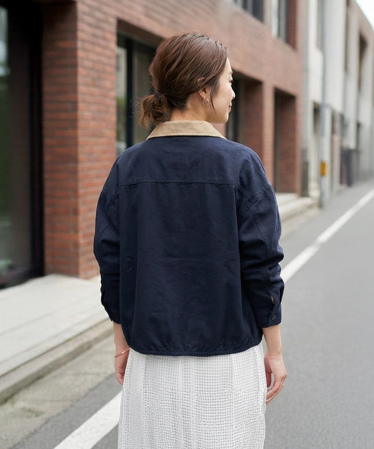 着用イメージ 163cm ネイビー