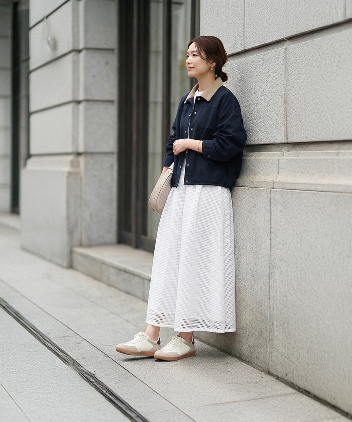 着用イメージ 163cm ネイビー