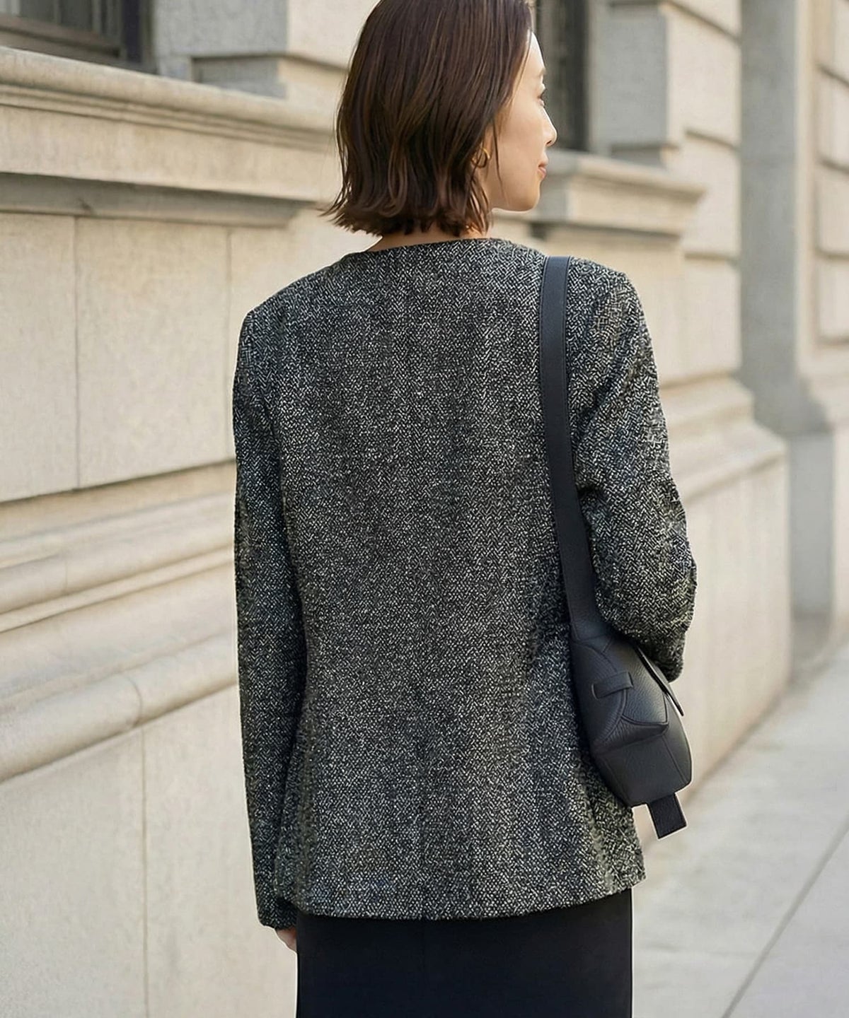 着用イメージ 163cm ブラック