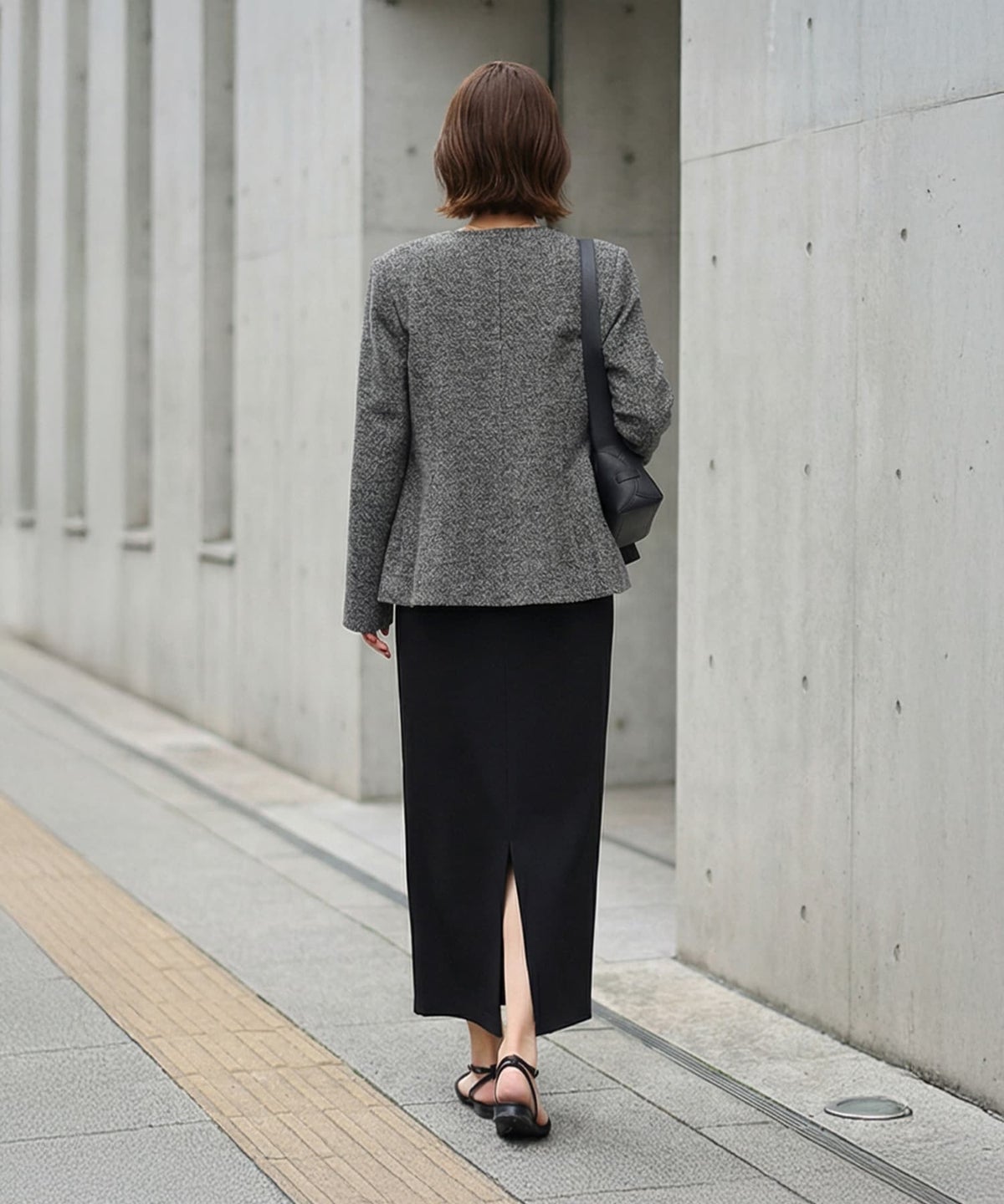 着用イメージ 163cm ブラック