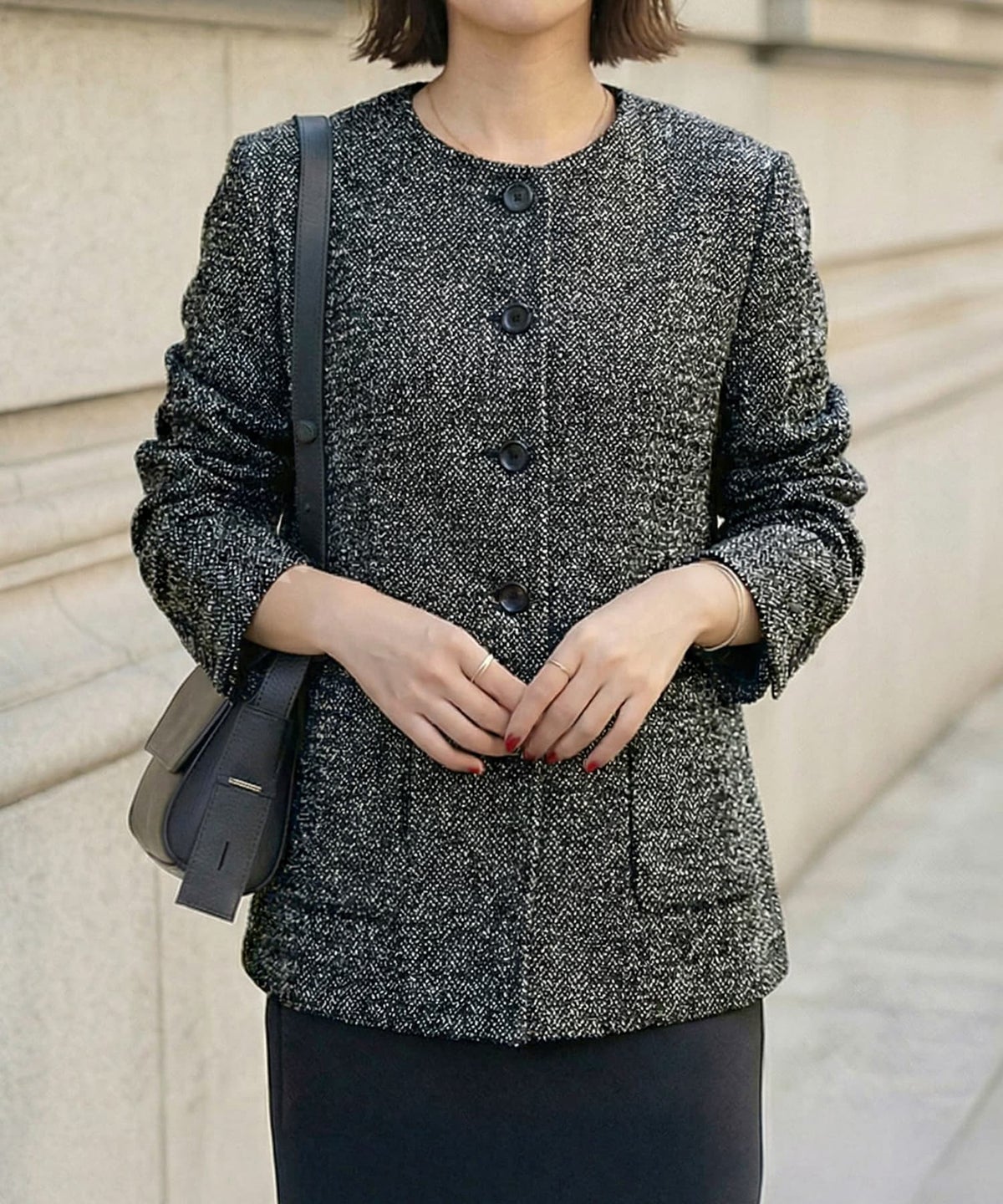 着用イメージ 163cm ブラック