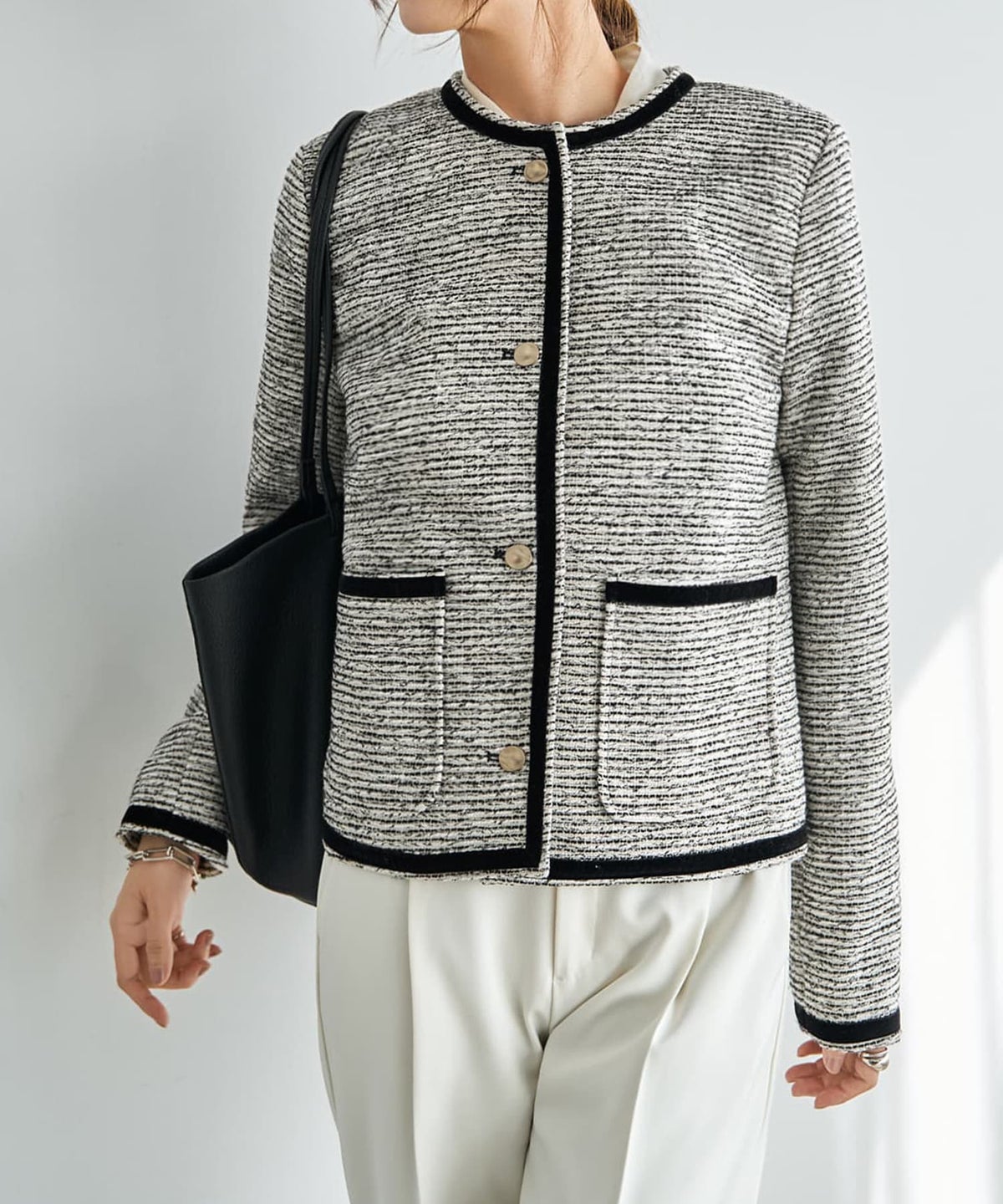 着用イメージ 166cm ホワイトミックス