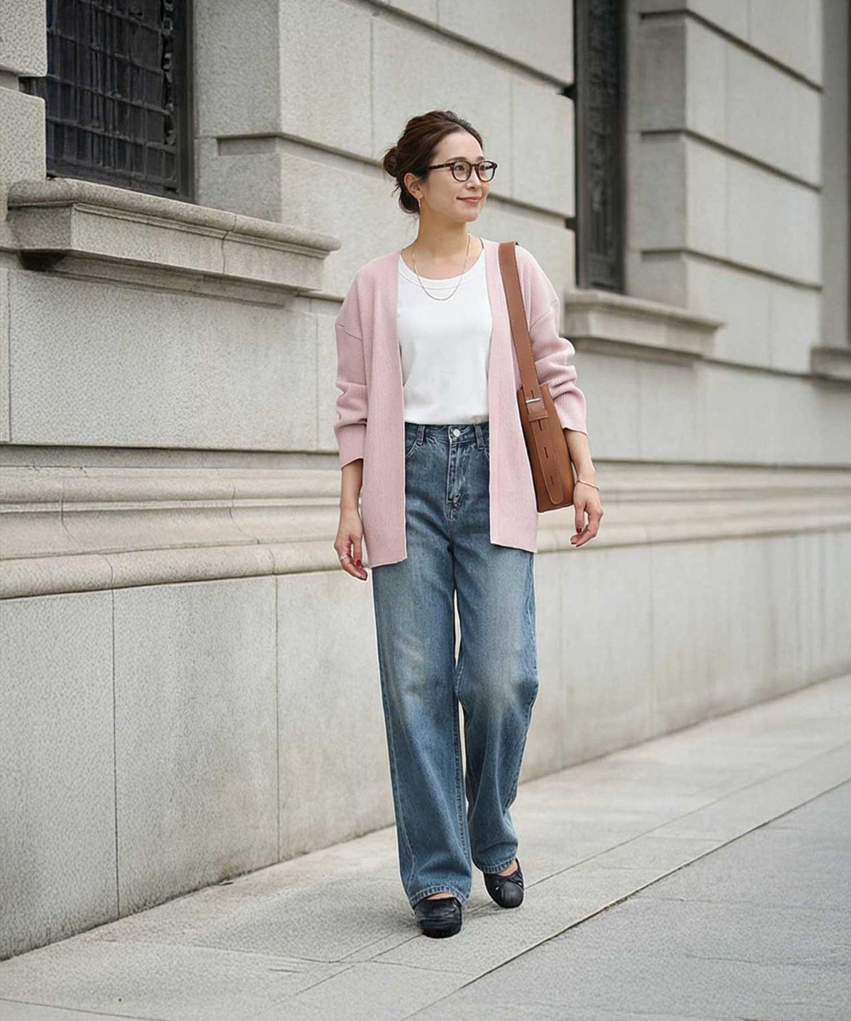 着用イメージ 163cm ピンク