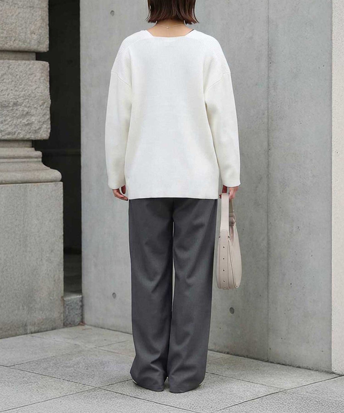 着用イメージ 163cm ホワイト