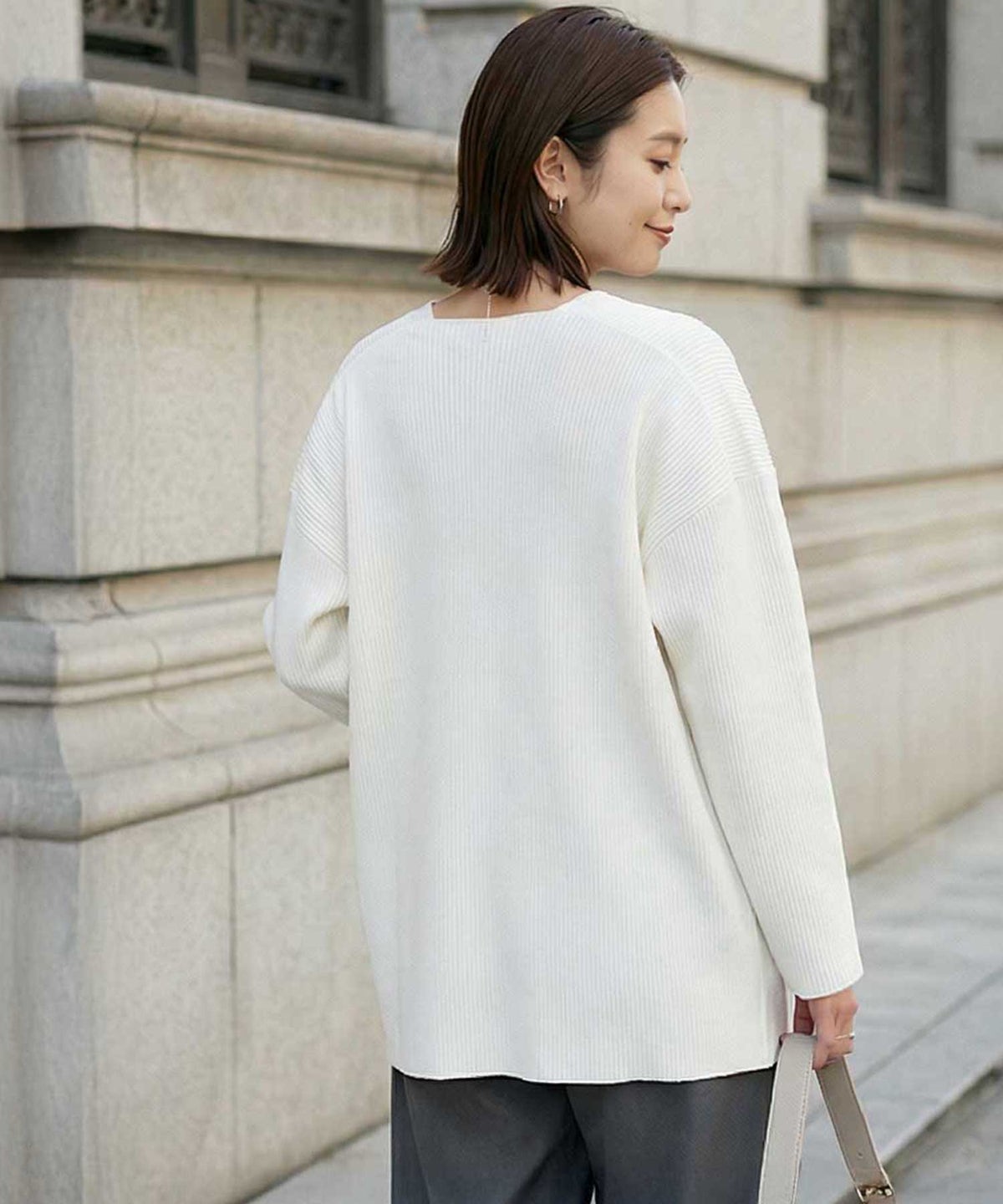 着用イメージ 163cm ホワイト