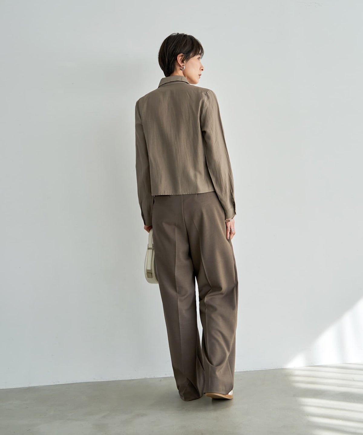 着用イメージ 167cm ダークサンド