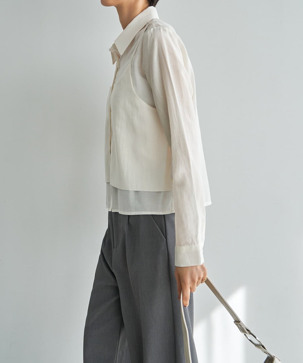 着用イメージ 167cm ホワイト