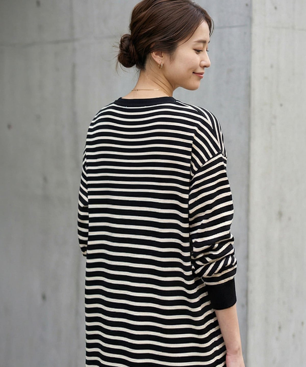 着用イメージ 163cm ブラックミックス