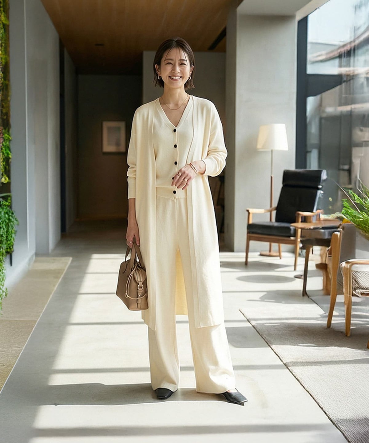 着用イメージ 163cm エクリュ