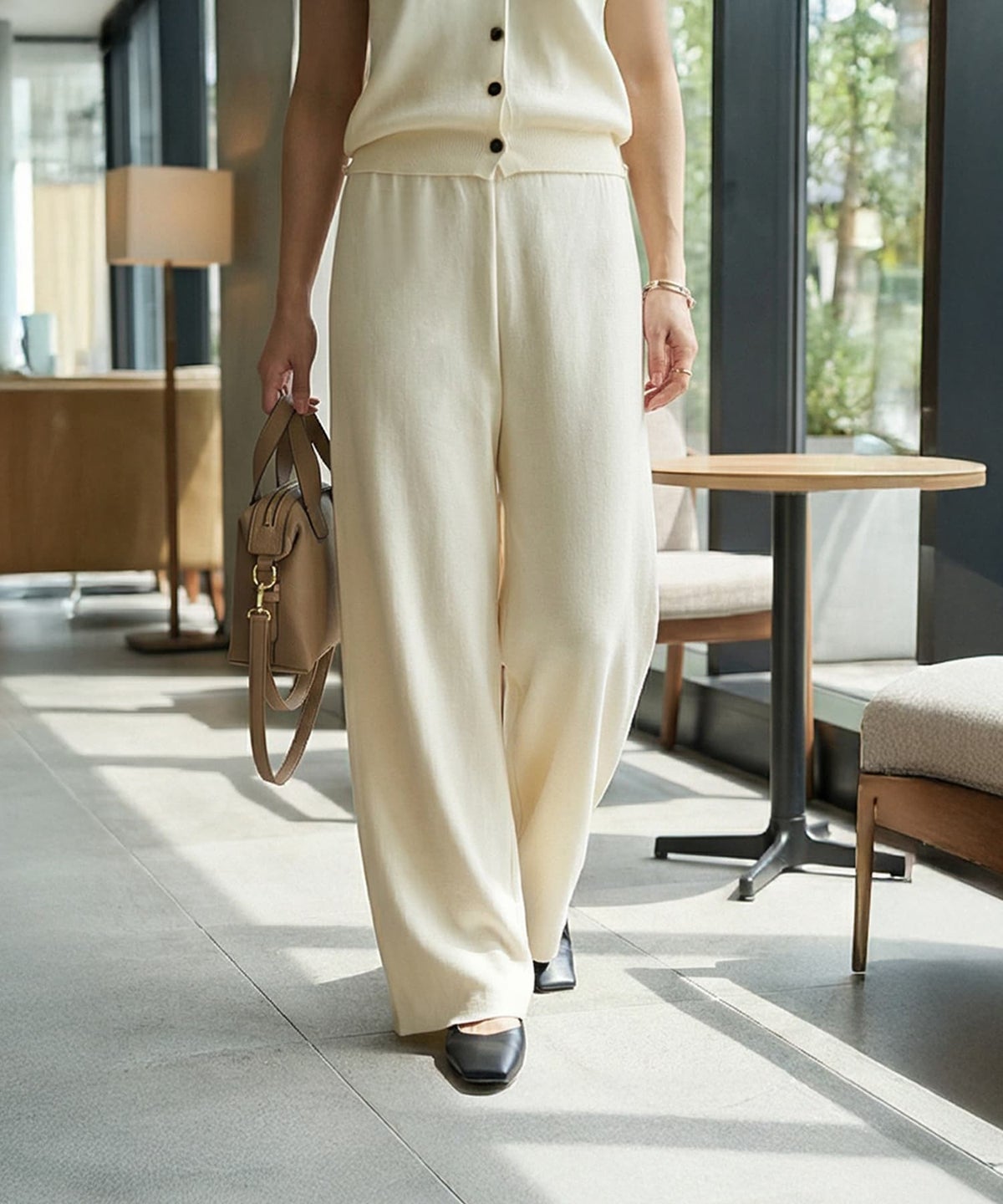 着用イメージ 163cm エクリュ