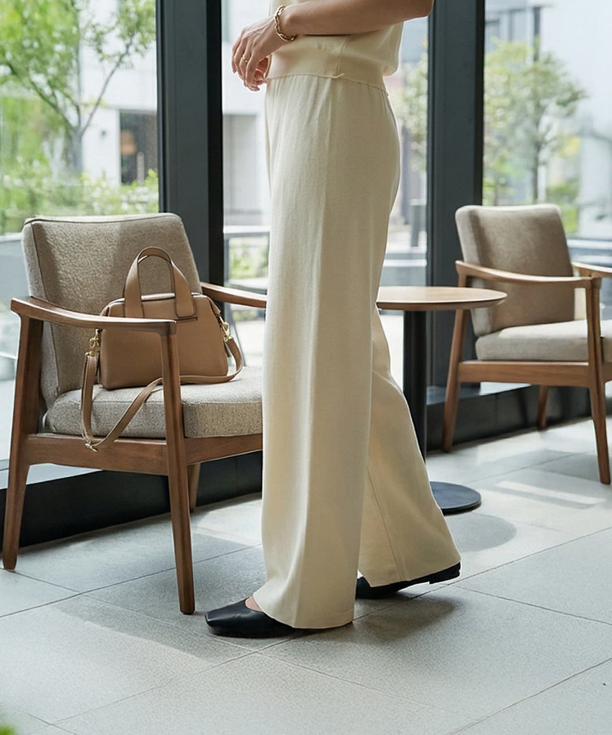 着用イメージ 163cm エクリュ