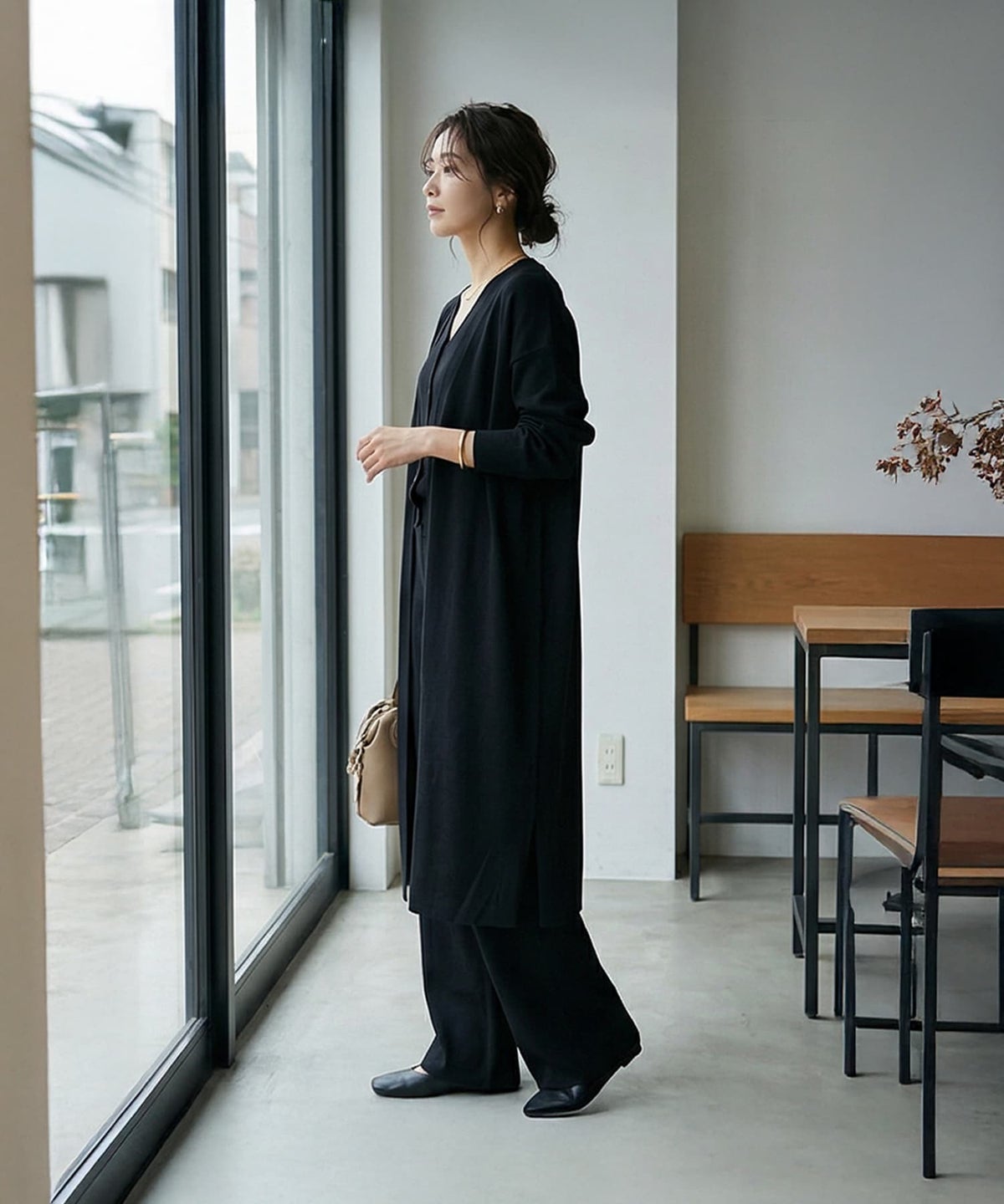 着用イメージ 163cm ブラック