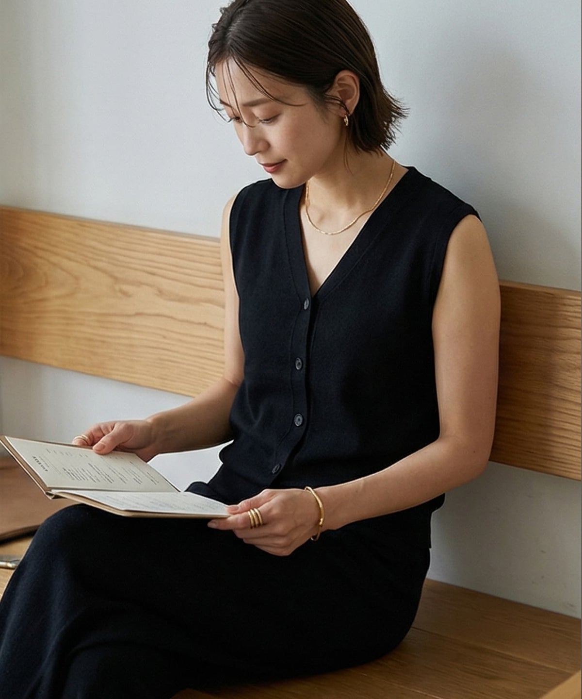 着用イメージ 163cm ブラック