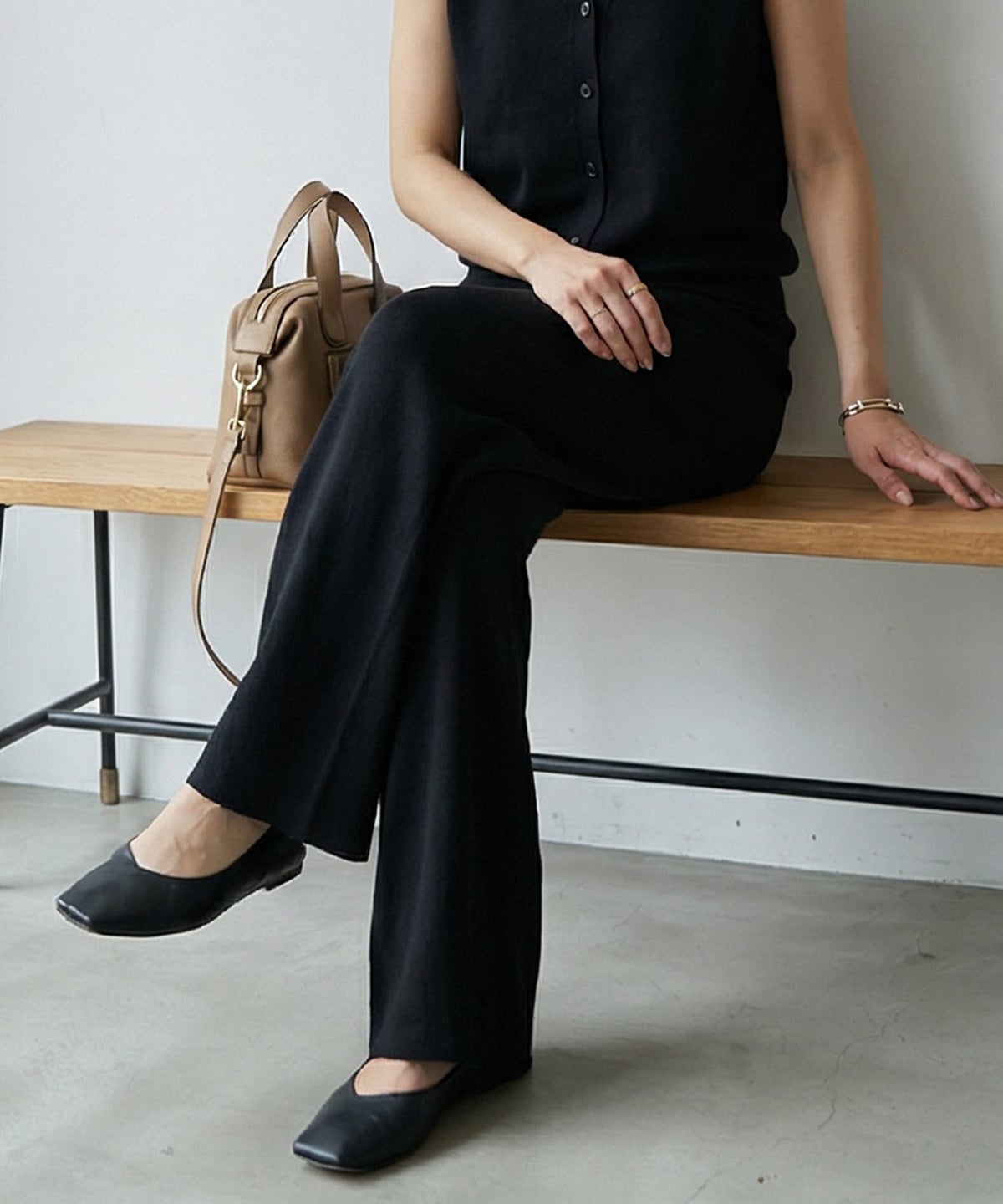 着用イメージ 163cm ブラック