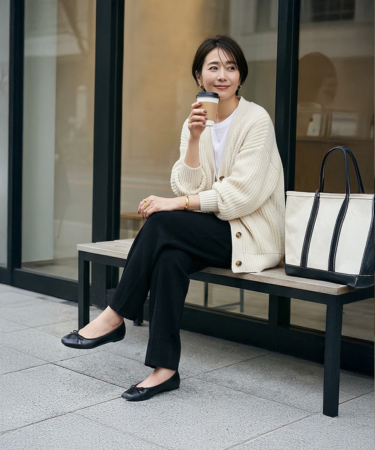 着用イメージ 163cm ブラック