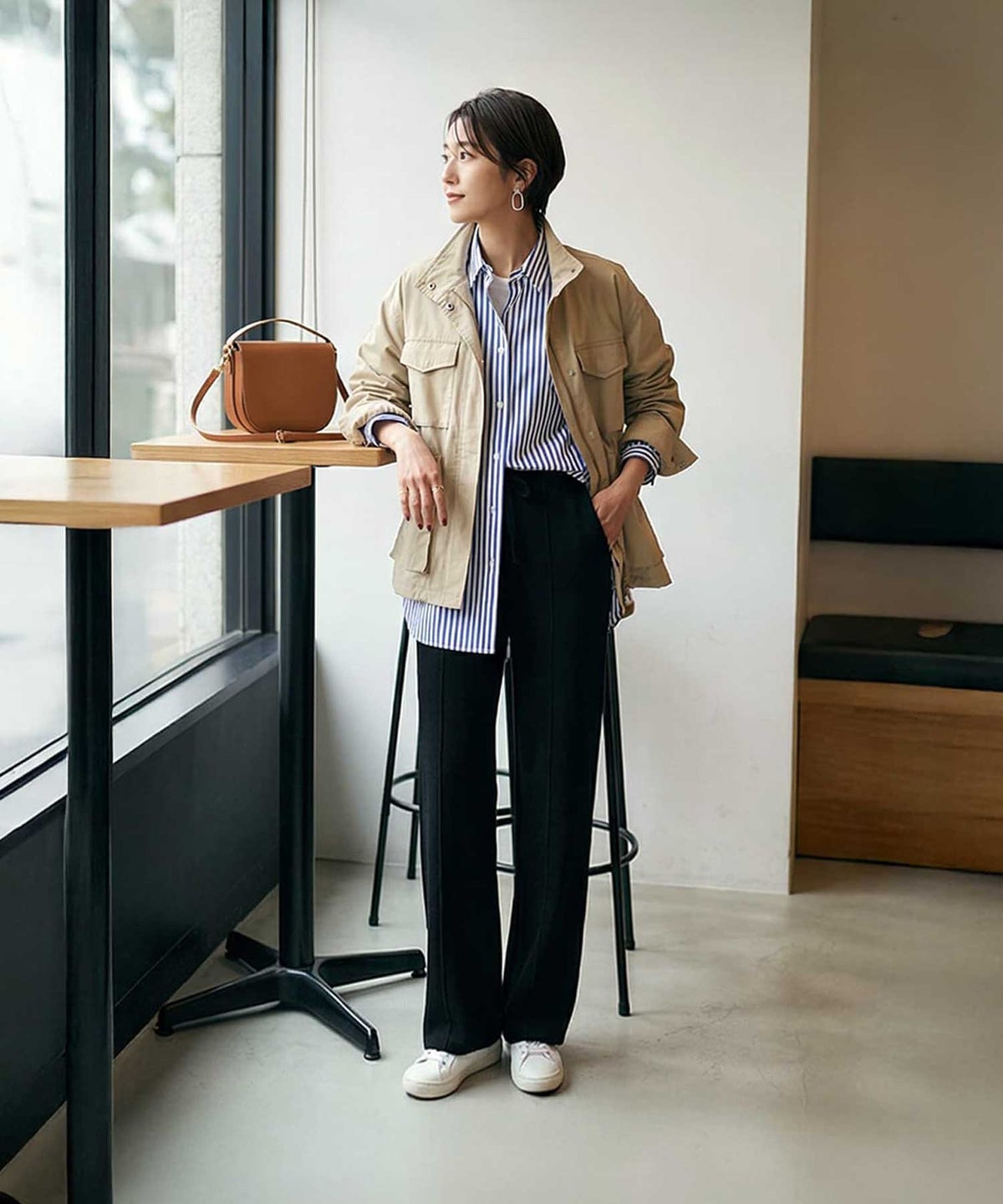 着用イメージ 163cm ブラック