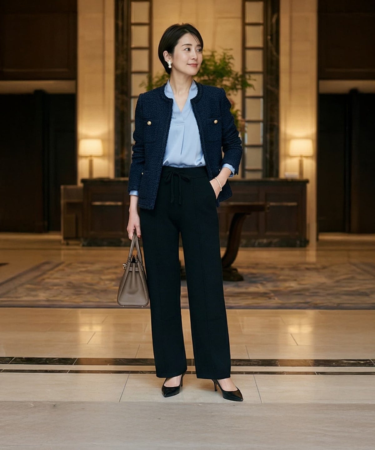 着用イメージ 163cm ブラック