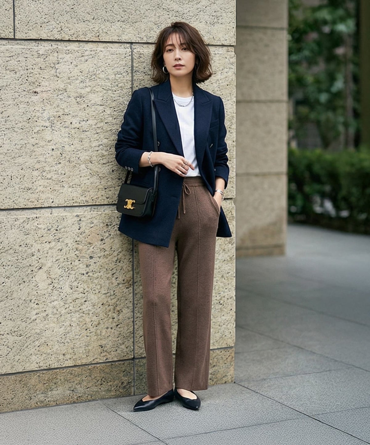 着用イメージ 163cm ダークブラウン