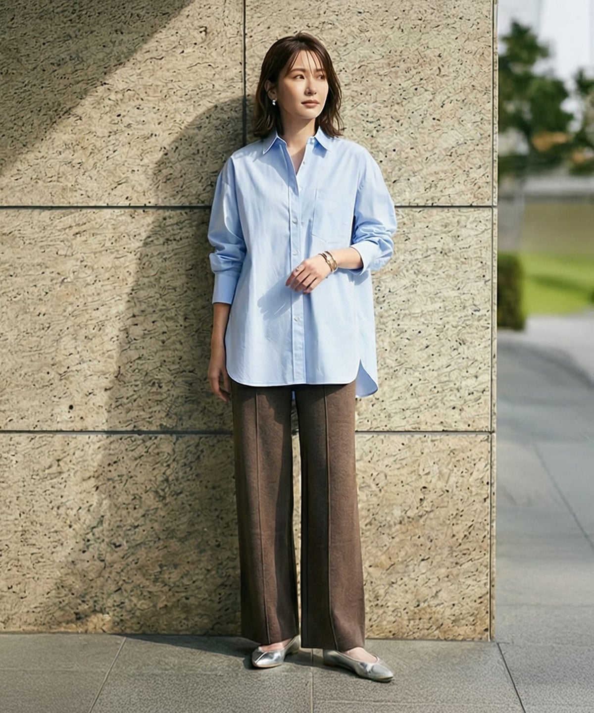 着用イメージ 163cm ダークブラウン