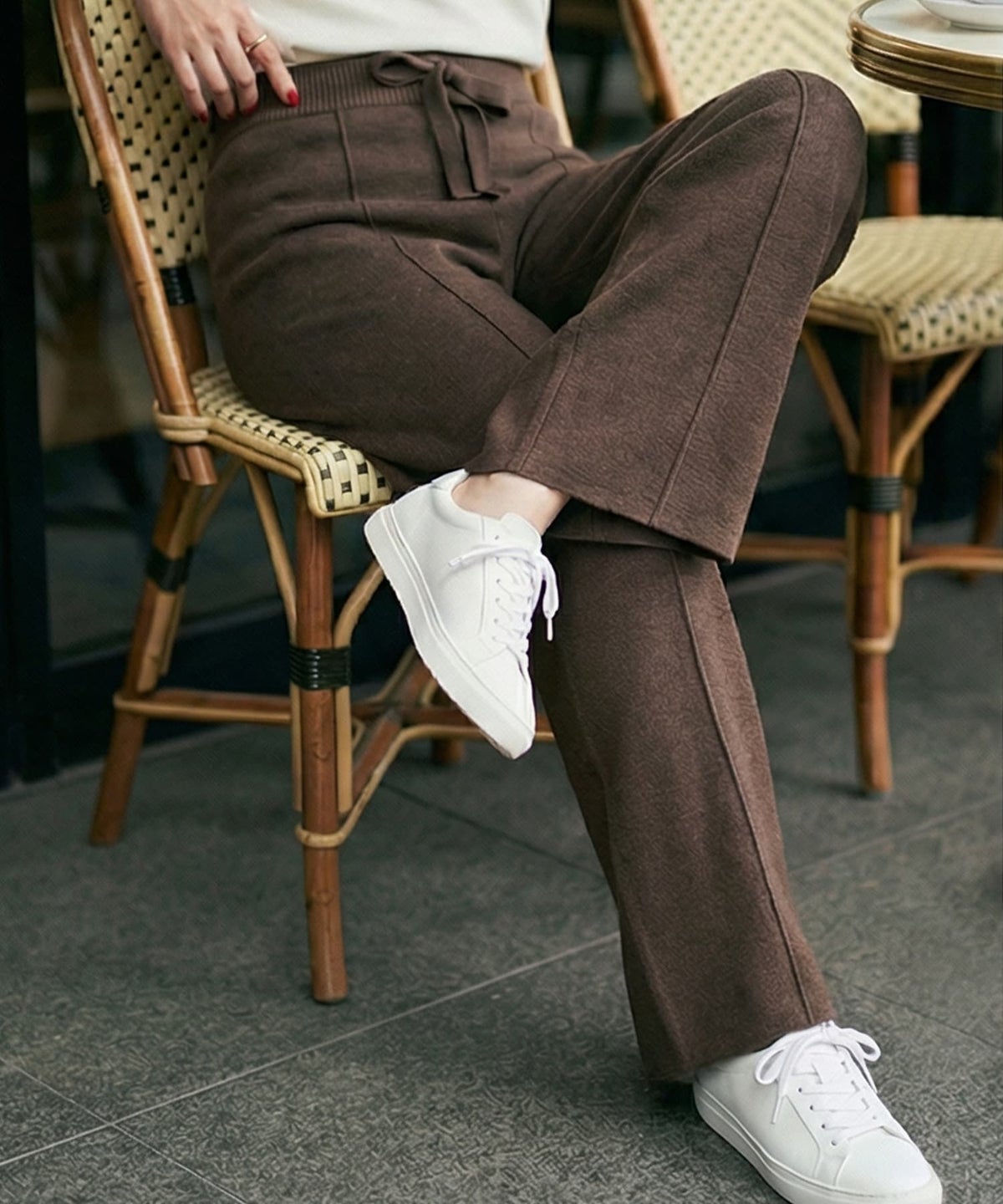 着用イメージ 163cm ダークブラウン