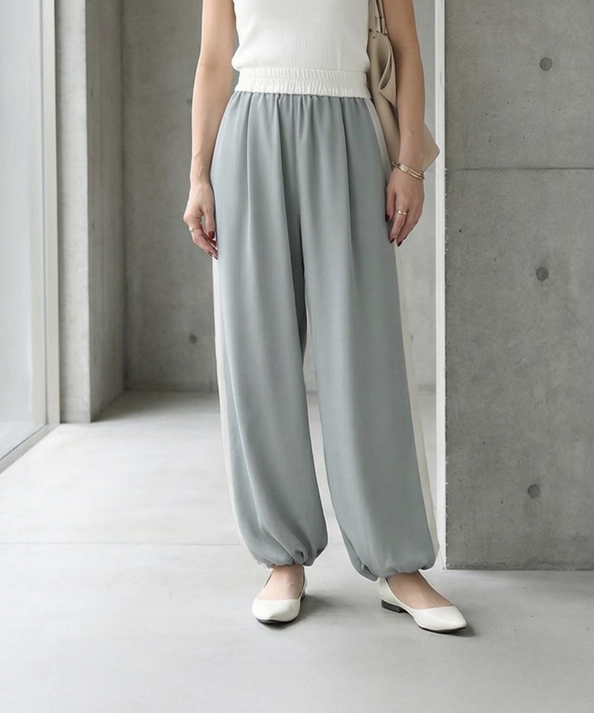 着用イメージ 163cm ブルーグレー