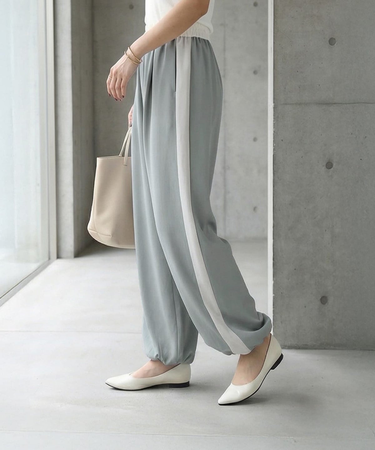 着用イメージ 163cm ブルーグレー