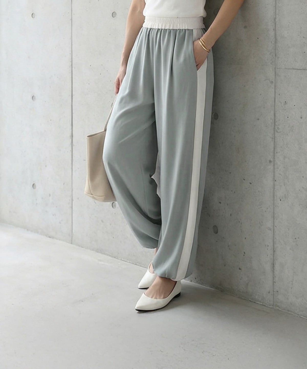 着用イメージ 163cm ブルーグレー