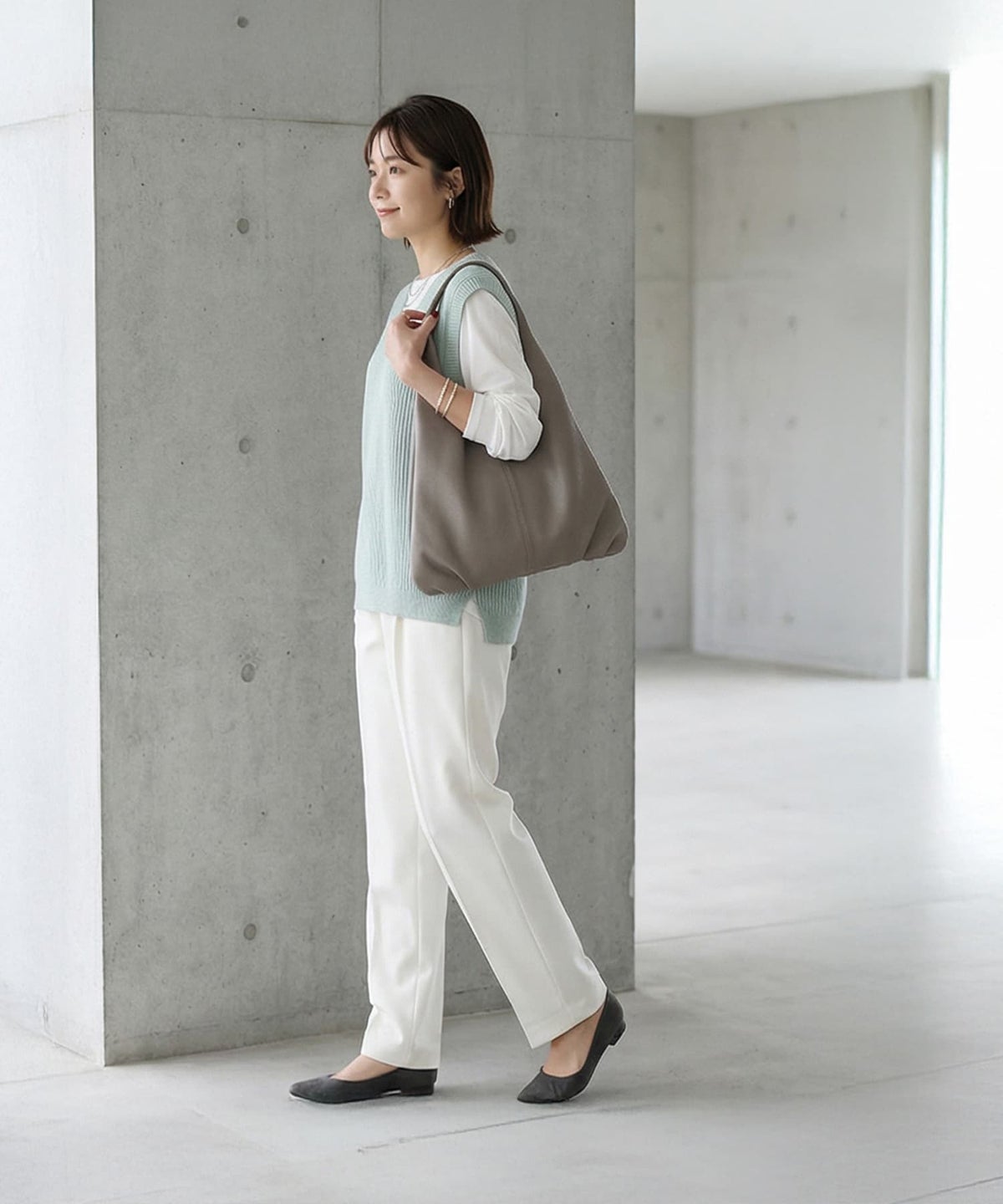 着用イメージ 163cm ミント