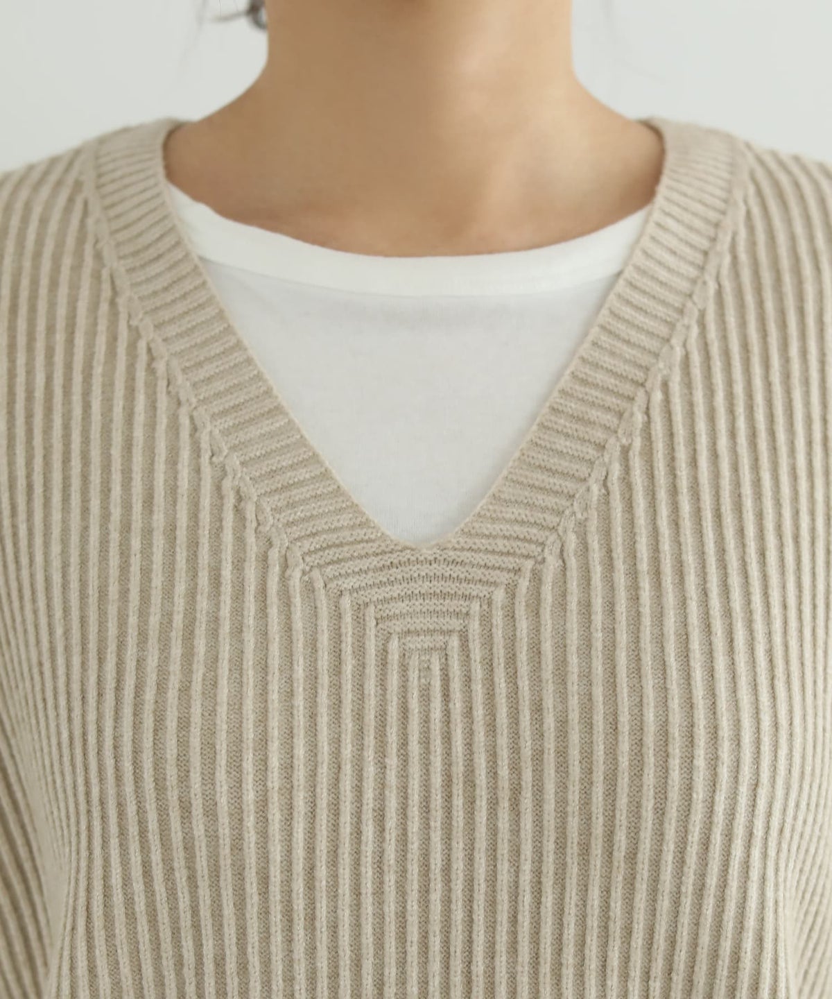 着用イメージ 163cm ベージュ