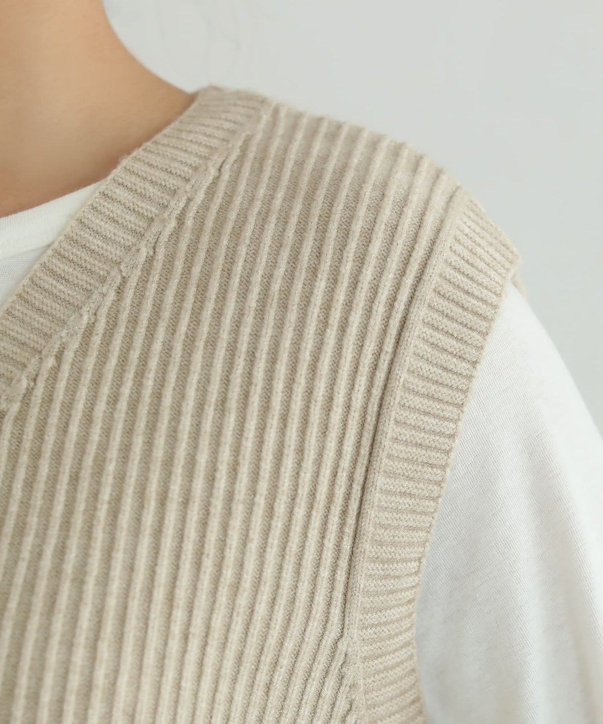 着用イメージ 163cm ベージュ