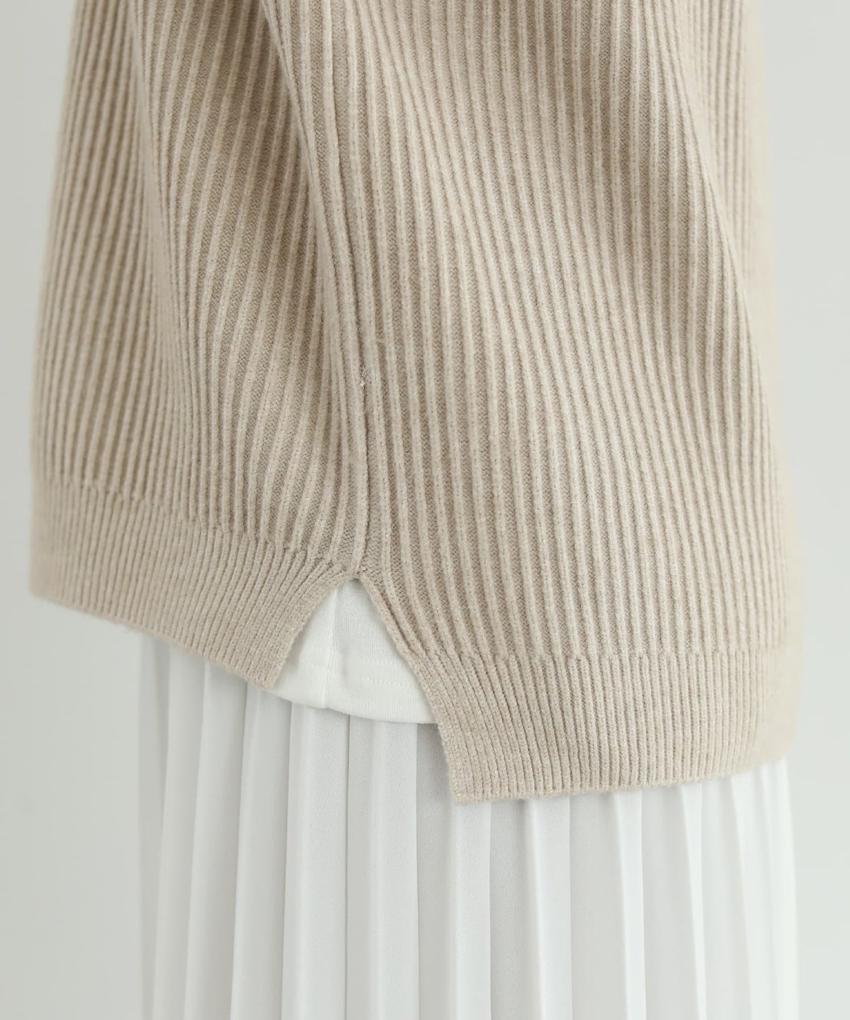 着用イメージ 163cm ベージュ