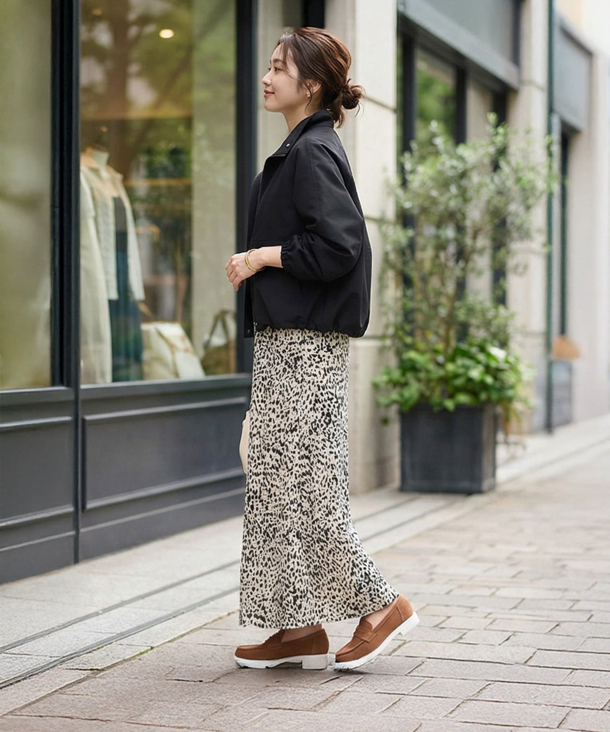 着用イメージ 163cm ブラック