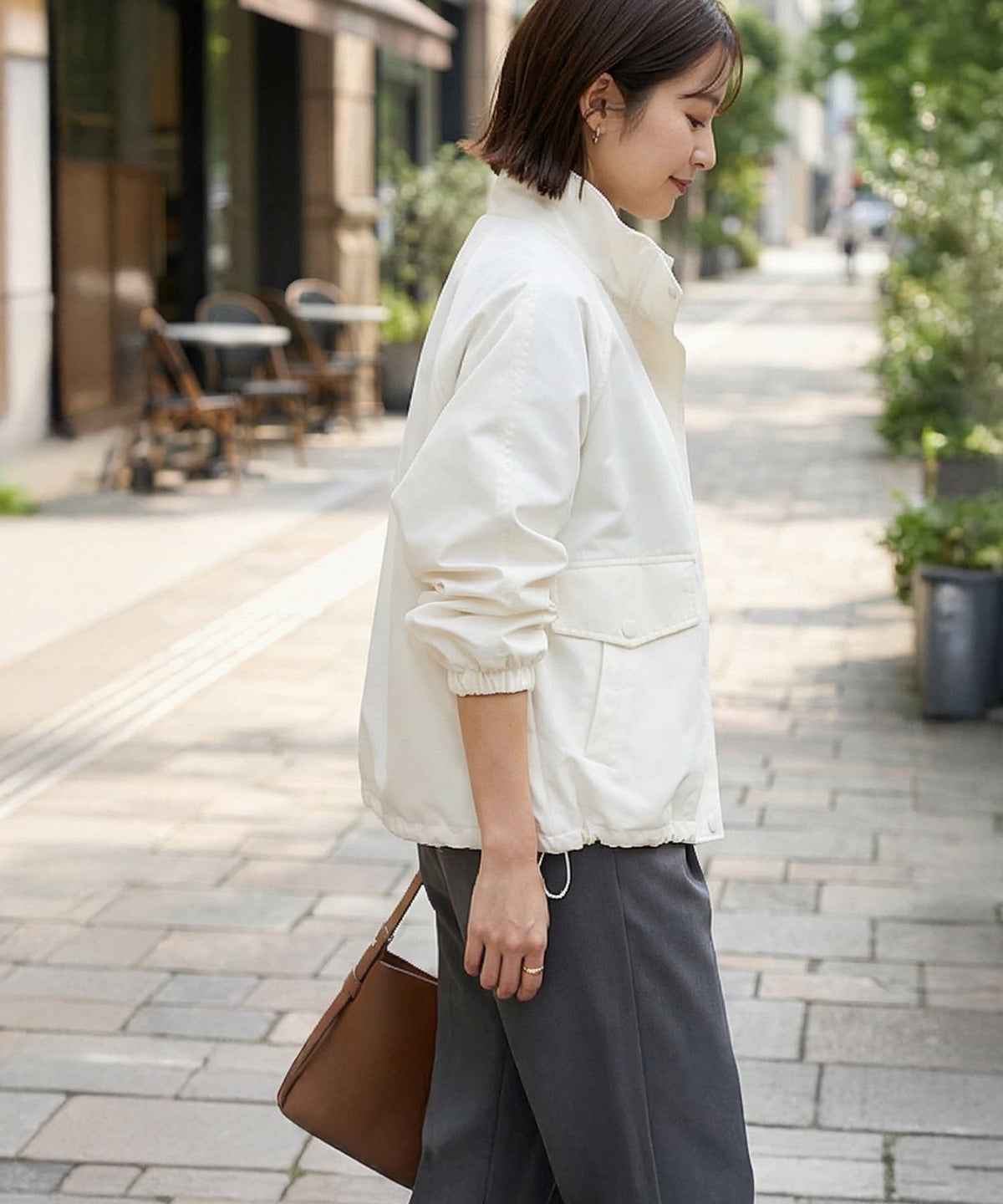 着用イメージ 163cm エクリュ